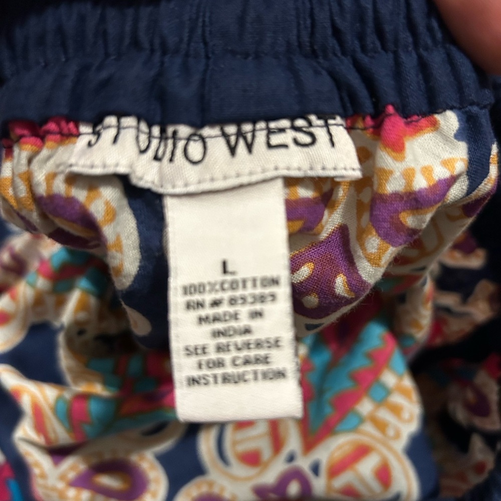 Studio West Multicolor Patterned Abstract A-Line … - image 3